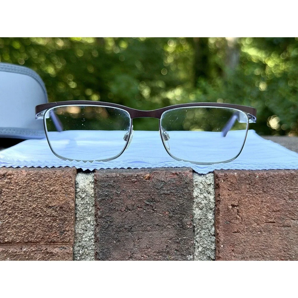 Emporio Armani EA 1057 3161 Matte Brown Gunmetal Eyeglasses Frame 52-17 140 Men